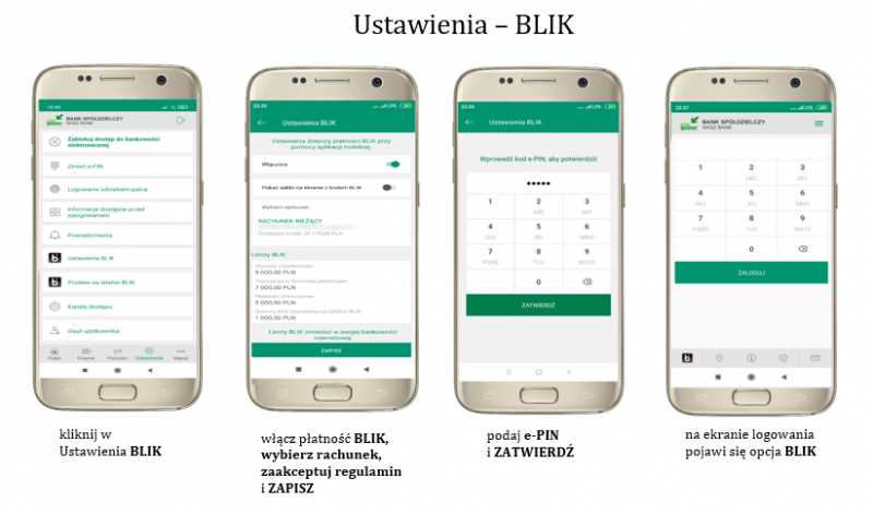 ustawienia BLIK