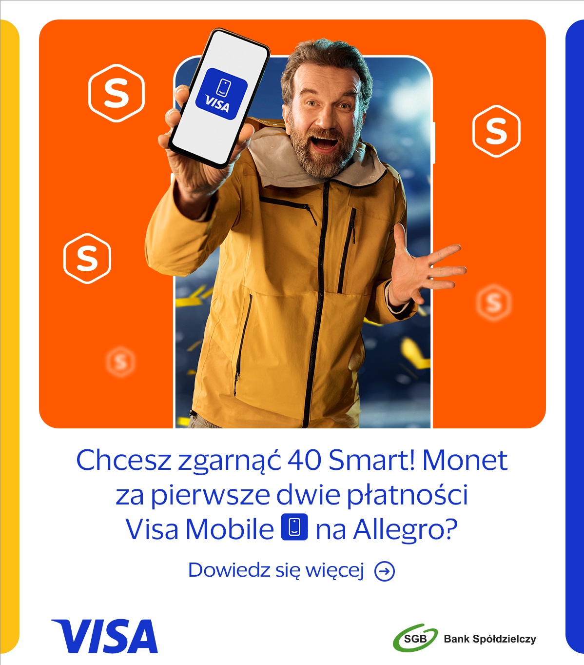 Płać Visa Mobile i zgarnij 40 Smart! Monet na Allegro